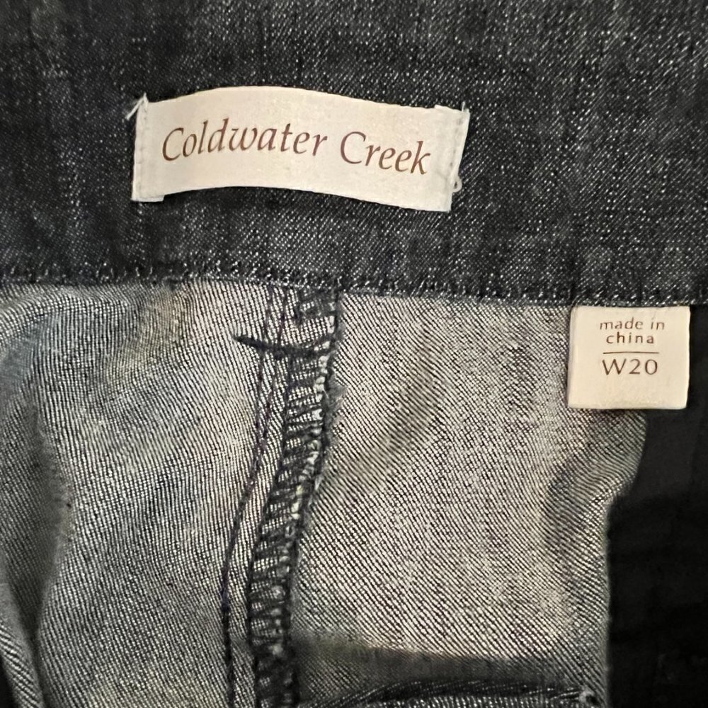 Coldwater Creek Crop Capri Dress Denim Pants, 20W - Picture 3 of 4